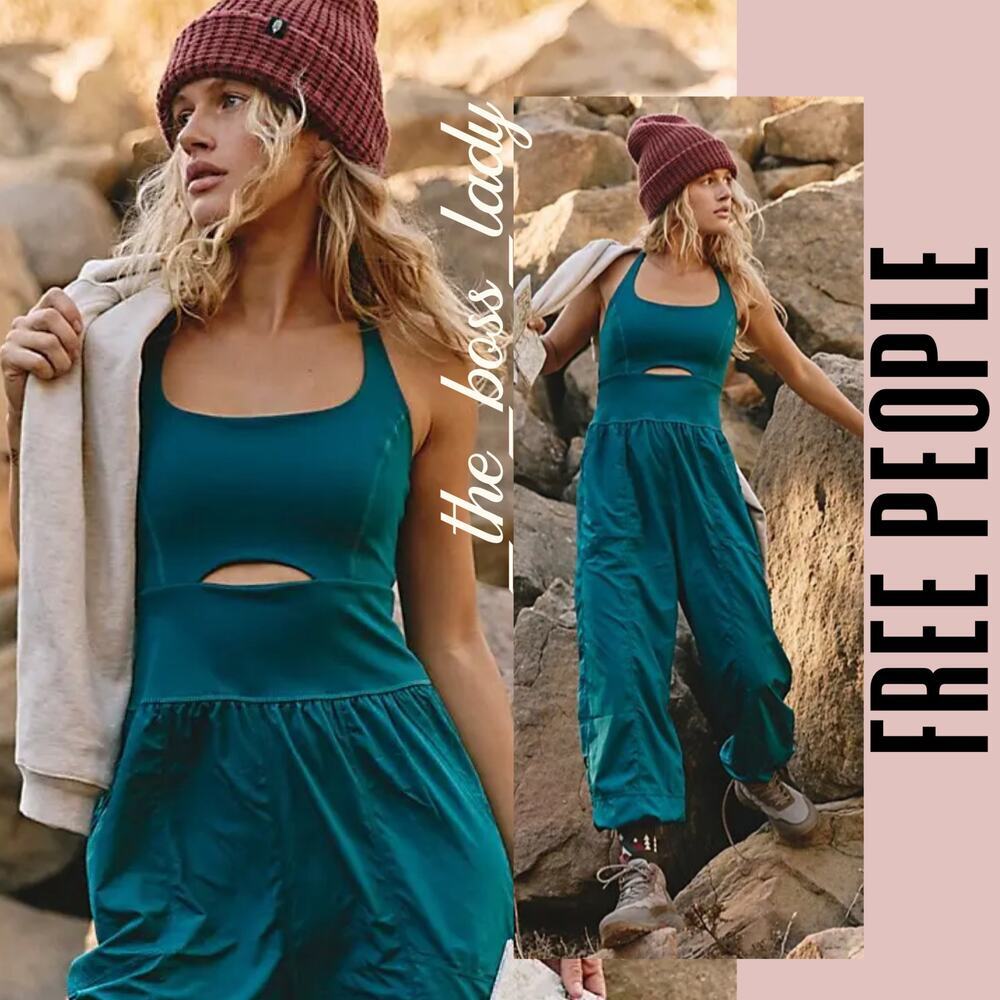 Free People jumpsuit cutout onesie one-piece activewear romper XS - Picture 3 of 11